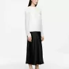 Bias-Cut Satin Skirt