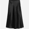 Bias-Cut Satin Skirt