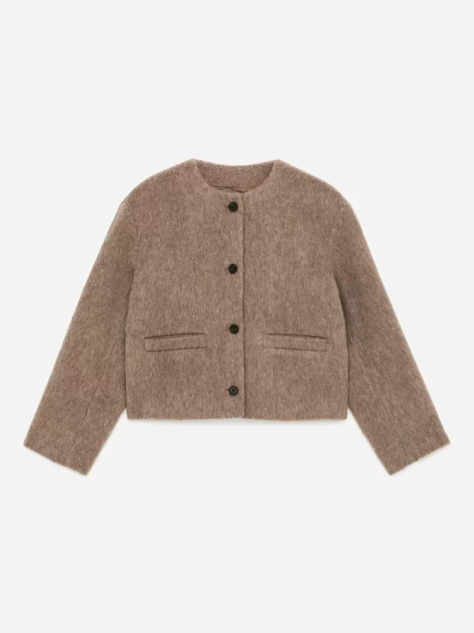 Brushed Wool-Blend Jacket