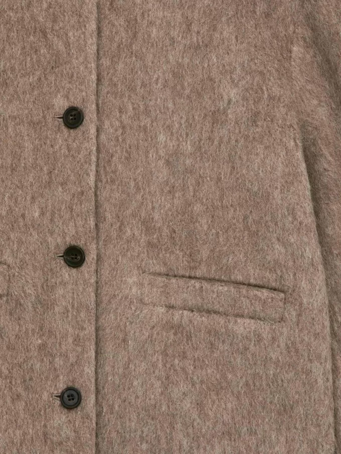 Brushed Wool-Blend Jacket