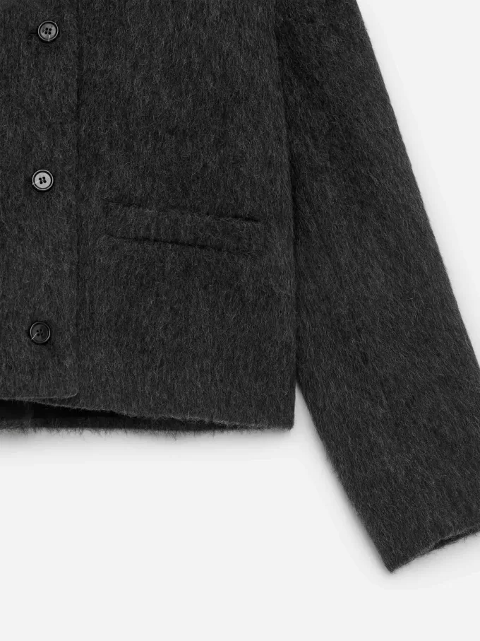 Brushed Wool-Blend Jacket