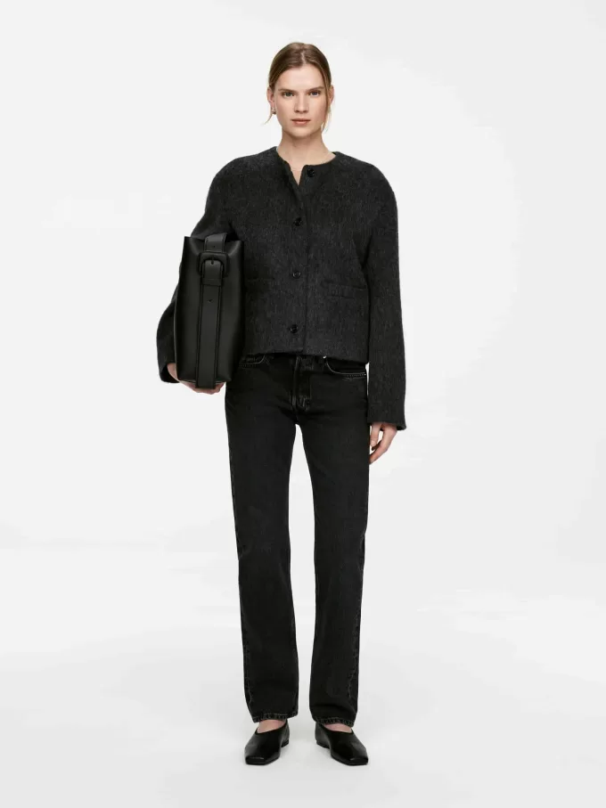 Brushed Wool-Blend Jacket