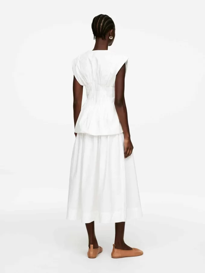 Bubble-Hem Pintuck Top