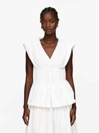Bubble-Hem Pintuck Top Bubble-Hem Pintuck Top