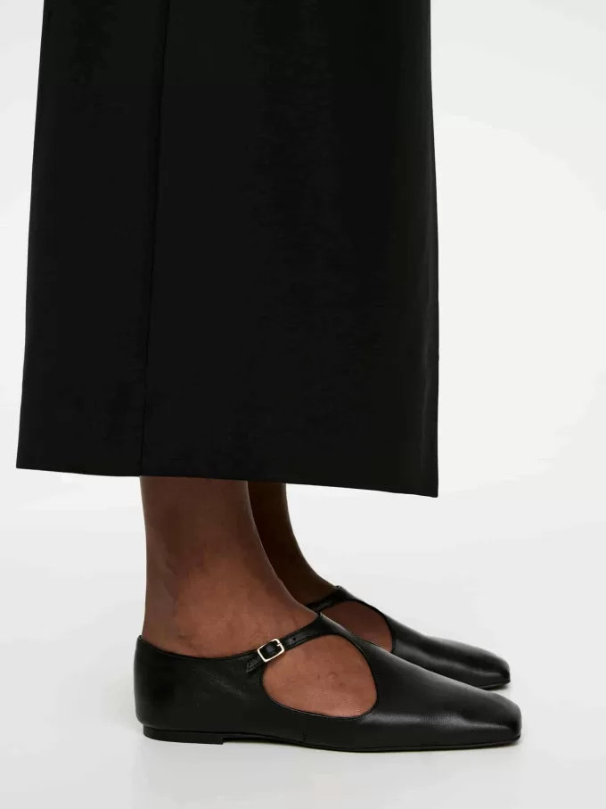 Buckled Leather Flats