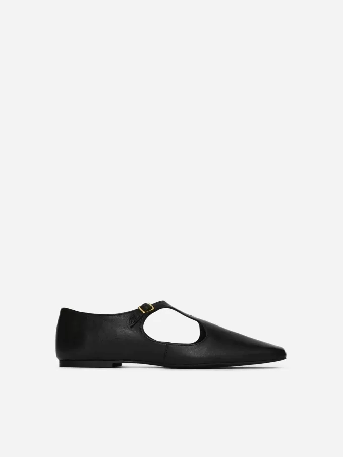 Buckled Leather Flats