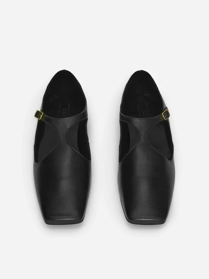 Buckled Leather Flats