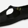 Buckled Leather Flats