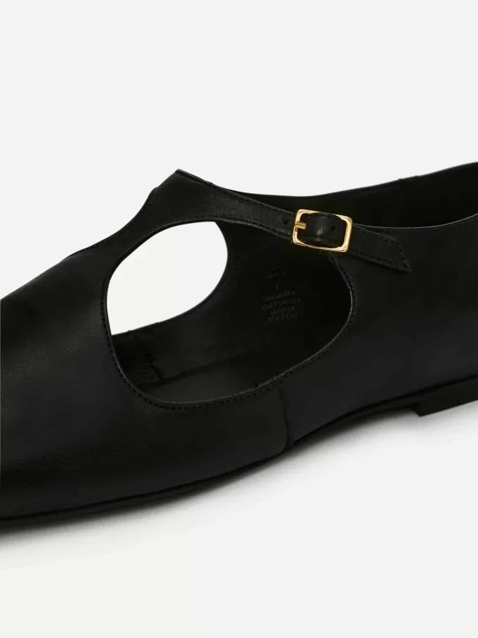 Buckled Leather Flats