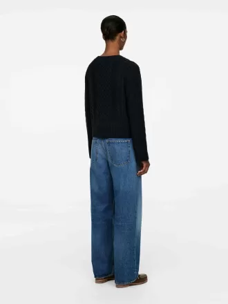 Cable-Knit Wool Cardigan