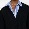 Cable-Knit Wool Cardigan
