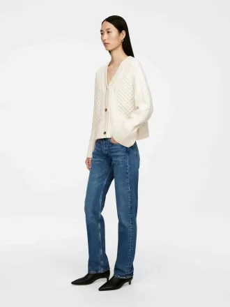 Cable-Knit Wool Cardigan