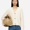 Cable-Knit Wool Cardigan