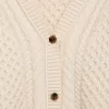 Cable-Knit Wool Cardigan