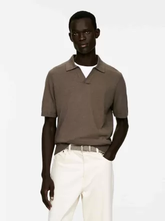 Cotton Linen Polo Shirt