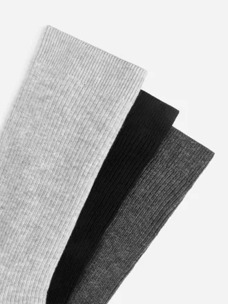 Cotton Rib Socks Set of 3