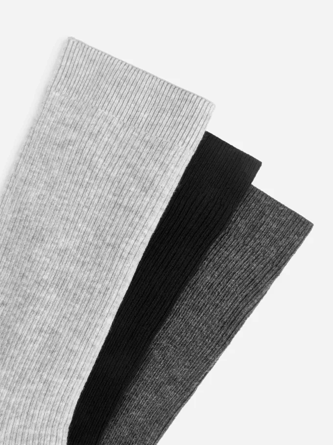 Cotton Rib Socks Set of 3