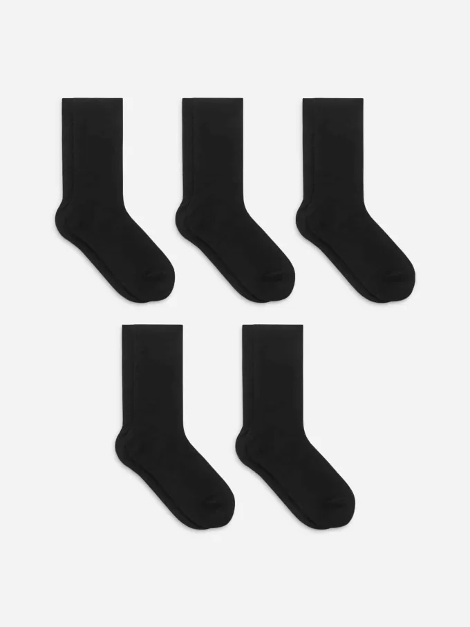 Cotton Rib Socks Set of 5