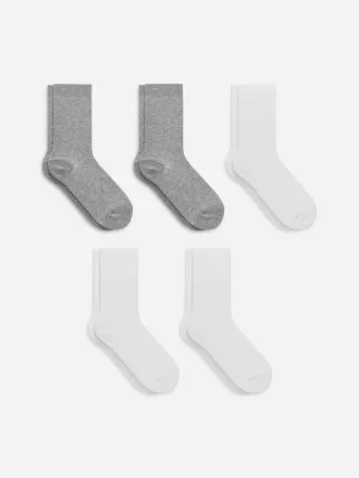 Cotton Rib Socks Set of 5