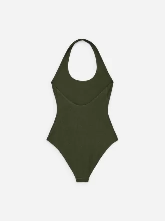 Crinkle Halterneck Swimsuit