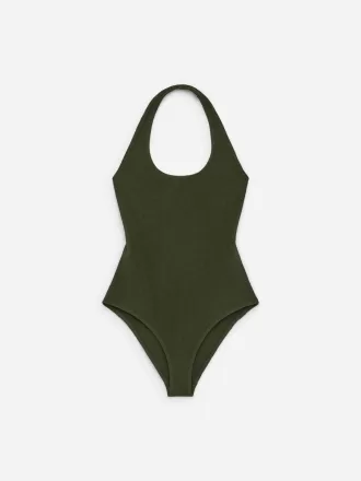 Crinkle Halterneck Swimsuit