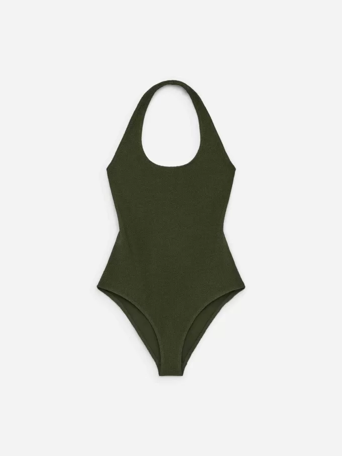 Crinkle Halterneck Swimsuit