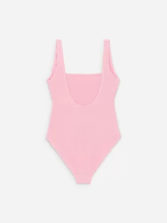 Crinkle Square Neck Swimsuit