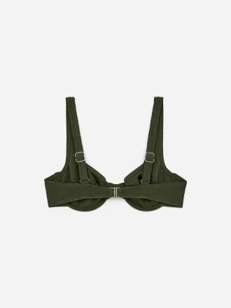 Crinkle Wired Bikini Top