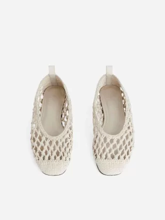 Crochet Leather Ballerina