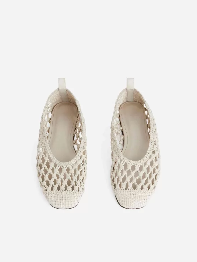 Crochet Leather Ballerina