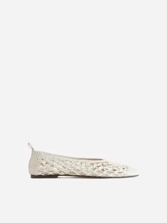 Crochet Leather Ballerina