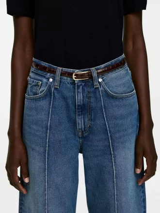 Croco Leather Belt