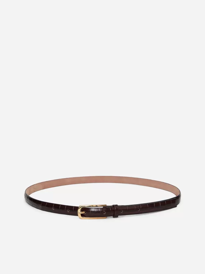 Croco Leather Belt
