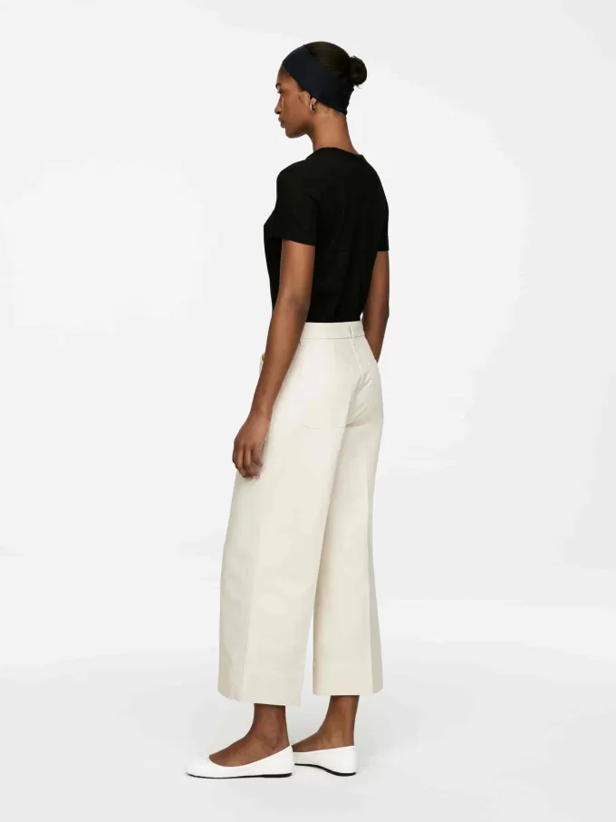 Cropped Cotton Trousers