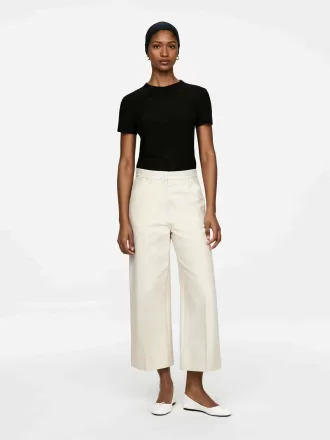 Cropped Cotton Trousers