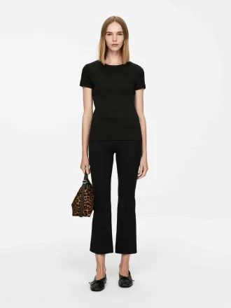 Cropped Crease-Front Trousers
