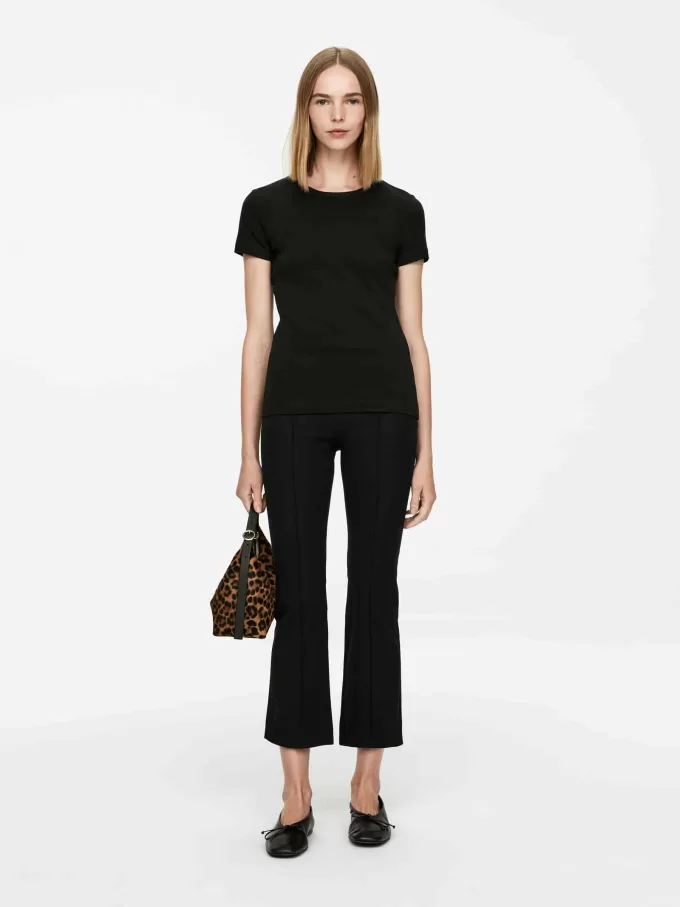Cropped Crease-Front Trousers
