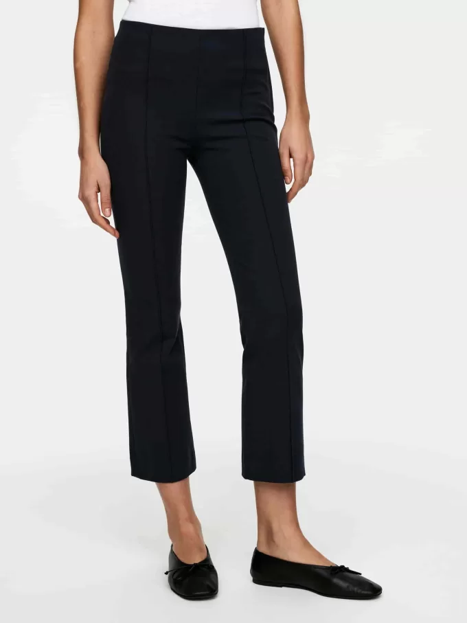 Cropped Crease-Front Trousers