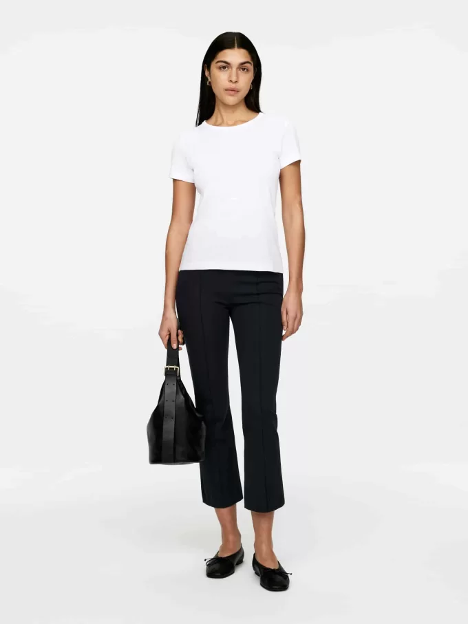 Cropped Crease-Front Trousers