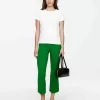 Cropped Crease-Front Trousers