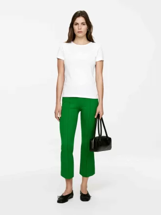 Cropped Crease-Front Trousers