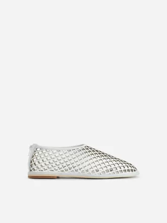 Cut-Out Leather Flats