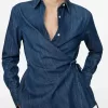 Denim Wrap Shirt Denim Wrap Shirt