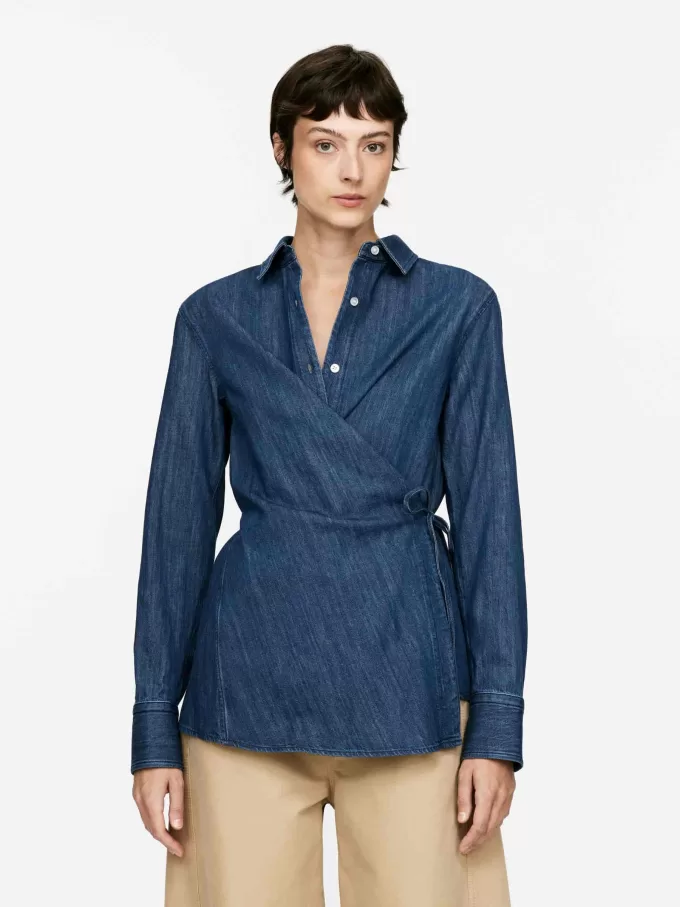 Denim Wrap Shirt Denim Wrap Shirt