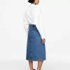 Denim Wrap Skirt