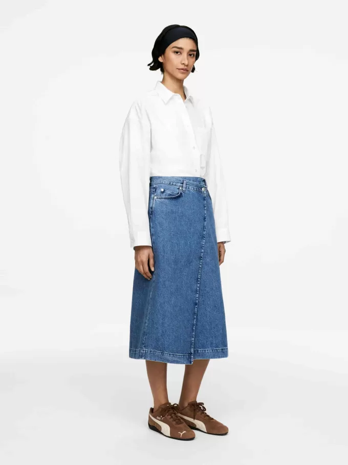 Denim Wrap Skirt