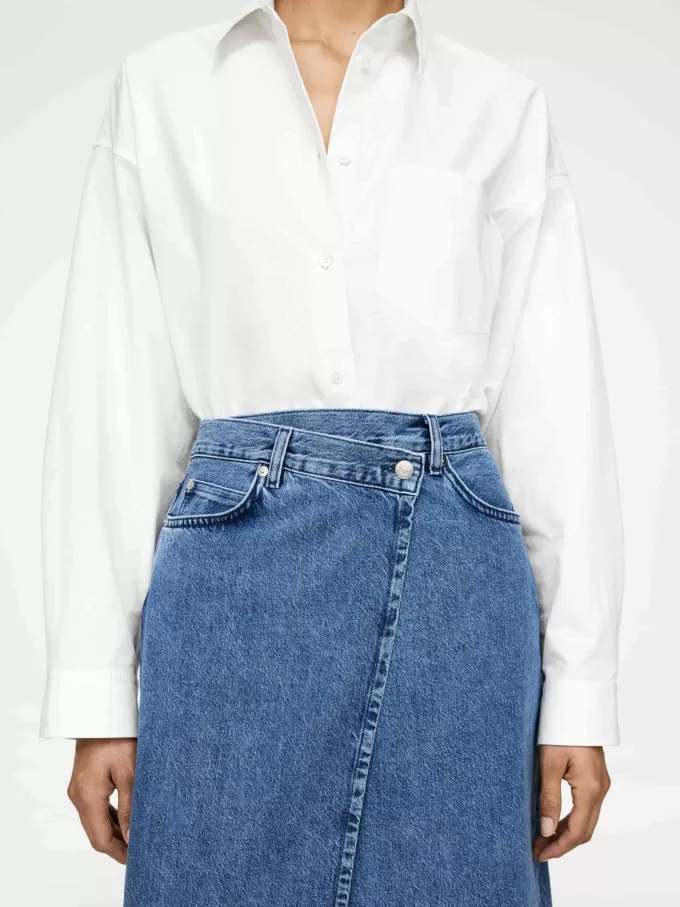 Denim Wrap Skirt