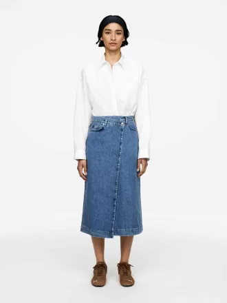 Denim Wrap Skirt