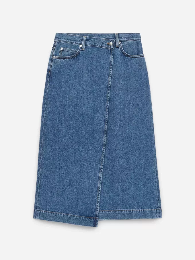 Denim Wrap Skirt