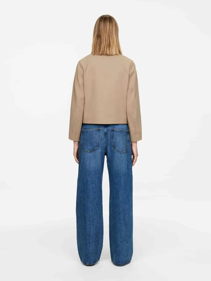 Double-Breasted Cotton Blazer